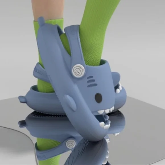 Kids Shark Design Shoes - Gray - Picture 13 of 15